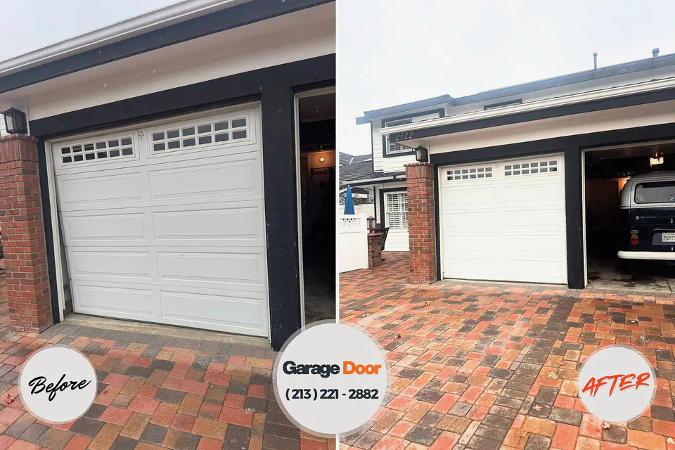 Before and after: garage door repair 34997